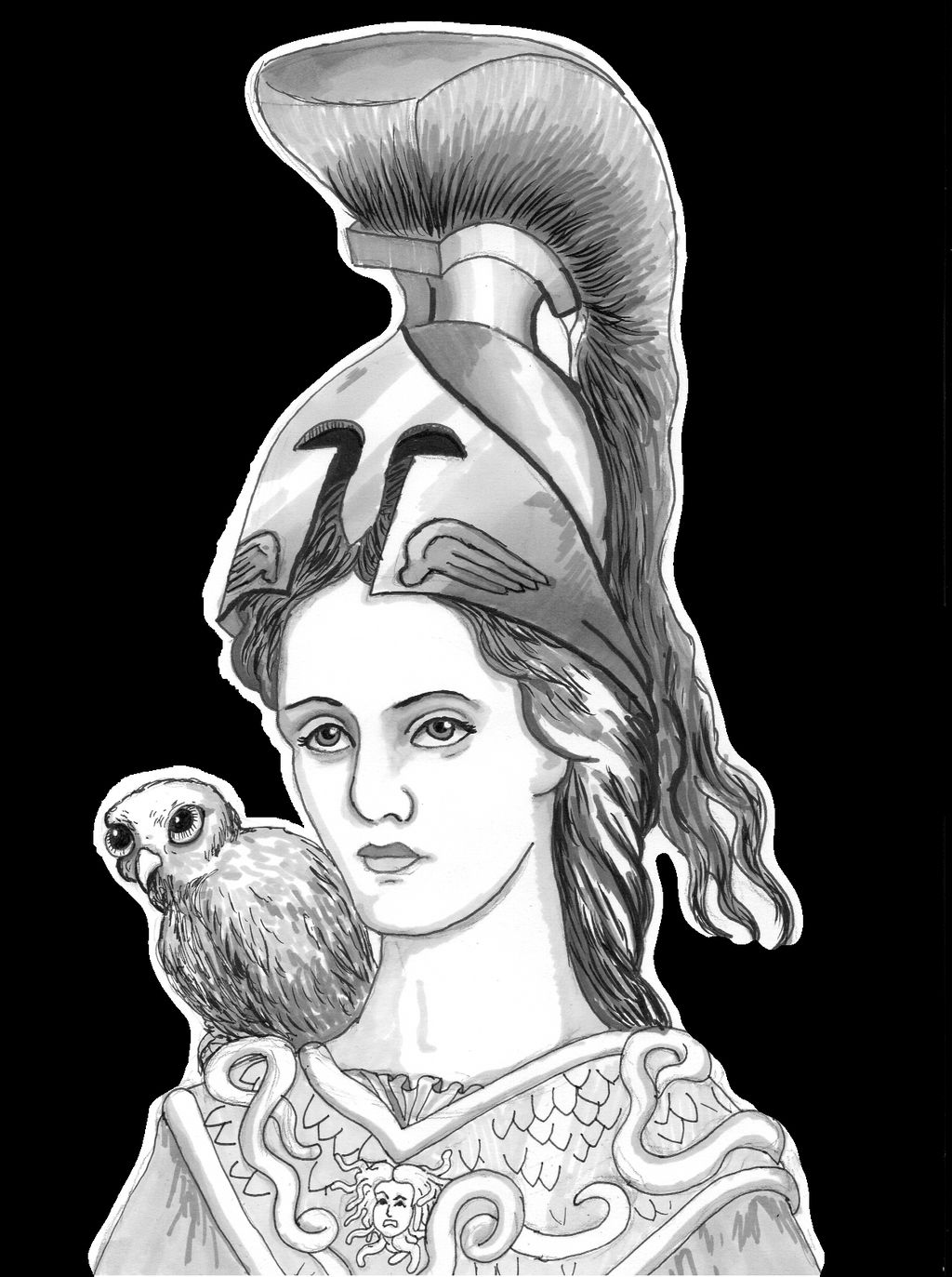 Inktober 2022 Athena by RoyalArtist91 on DeviantArt