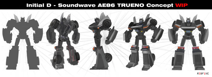 Hachiroku / Soundwave AE86 Trueno Transformer