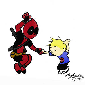 Deadpool and Calvin small
