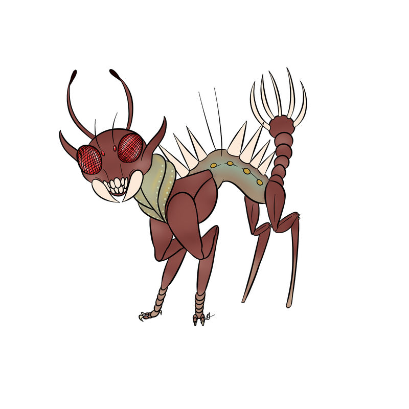 Insectember Day one: Spiny by SkunkySpindaUltra on DeviantArt