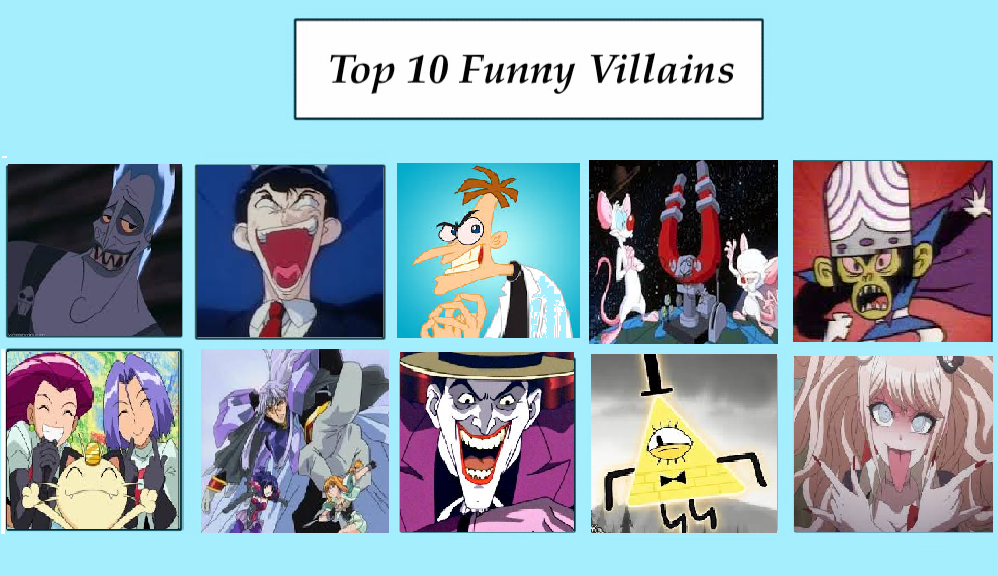 My Top 10 Funny Villains Meme by TheRisenChaos on DeviantArt