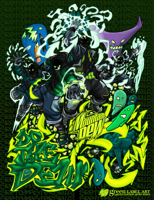 Mountain Dew Bottle Art by sketchmasterskillz on DeviantArt