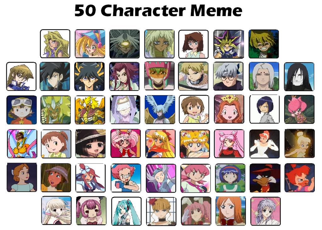 Meme Chacter 50 Characters Meme by StellarFairy on DeviantArt