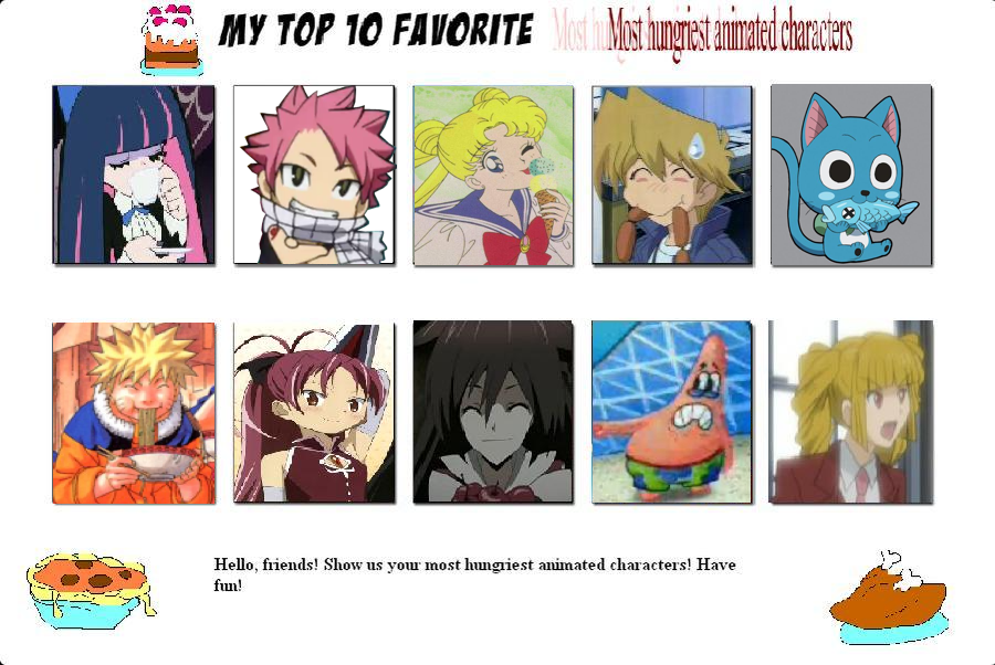 Top 10 Favorite Hungriest Characters