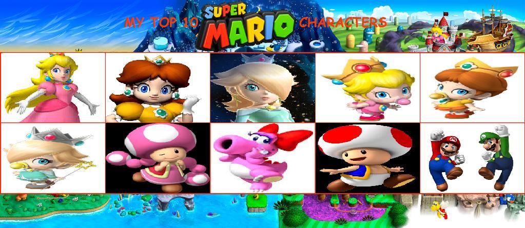 My Top 10 Super Mario Characters Meme