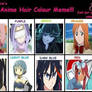Anime Hair Color Meme (Girls)
