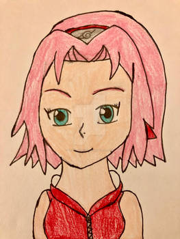 Inked Colored Portrait: Sakura Haruno