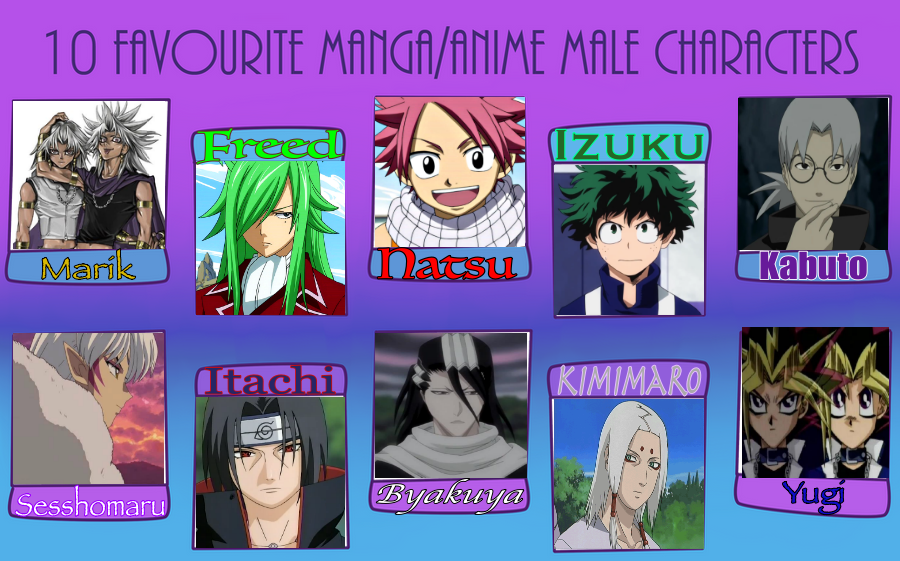 Top 10 Anime And Manga Boys Meme 21 By Stellarfairy On Deviantart Top 10 Anime And Manga Boys Meme 21 By Stellarfairy On Deviantart