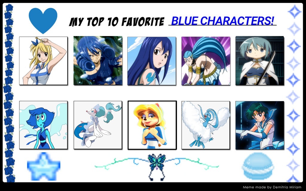 My Top 10 Favorite Fairy Tail Characters Meme by KaumiThomason on DeviantArt