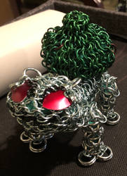 Work In Progess: chainmaille bulbasaur
