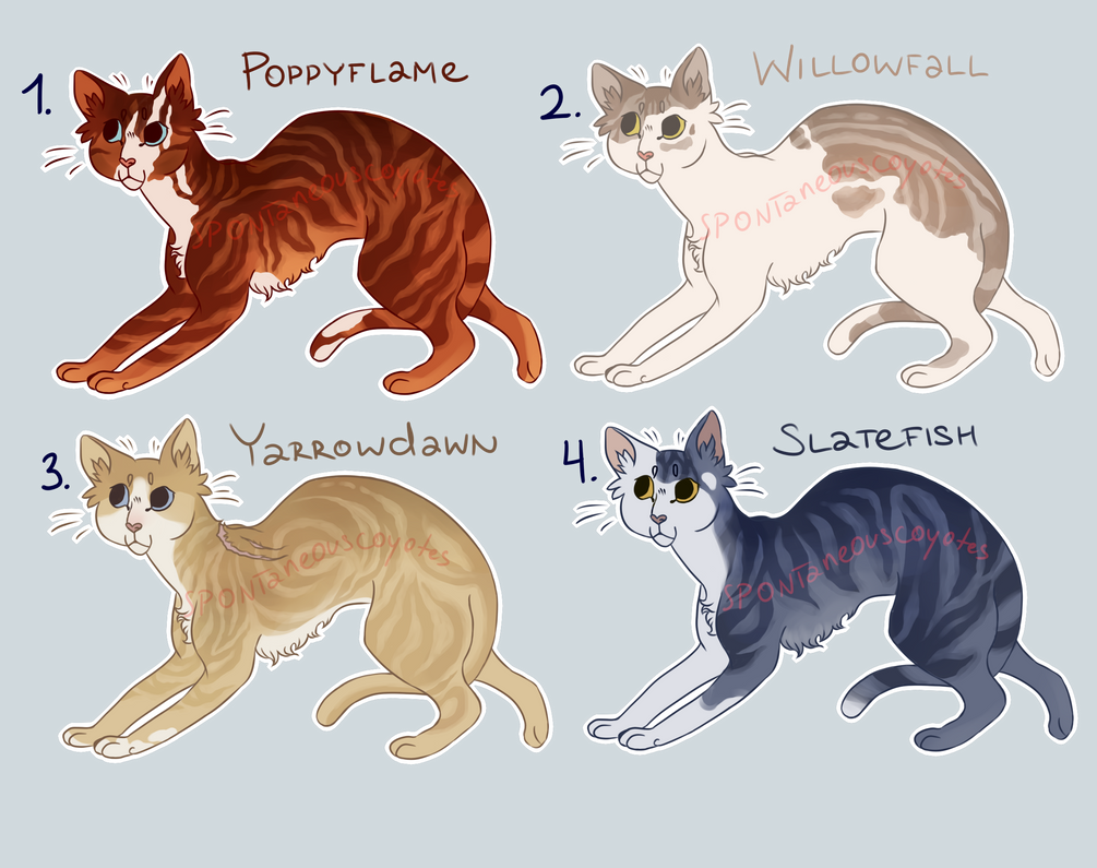 Part 2 of random warrior cats characters by Willowlynxstrom on DeviantArt