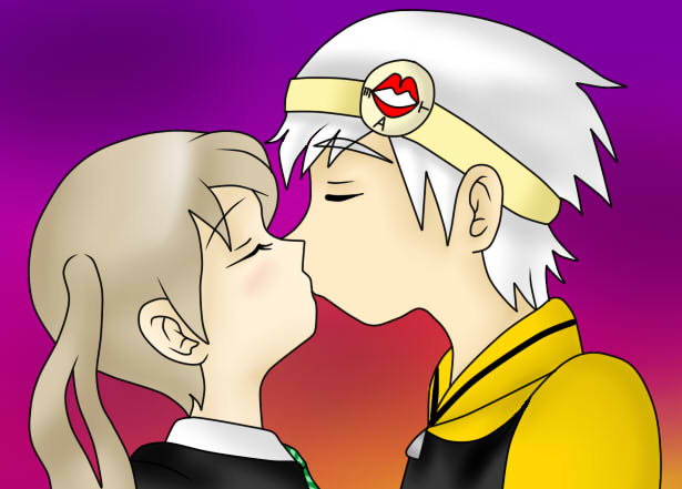 Maka and Soul Kiss