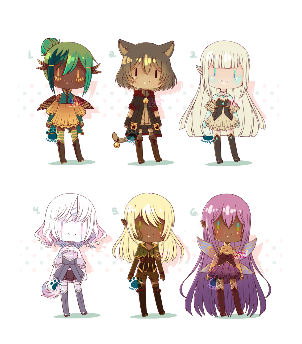 [OPEN 1/6] Fantasy Collab GeinWan Adopts