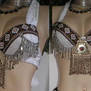 White Tribal  Bellydance Bra