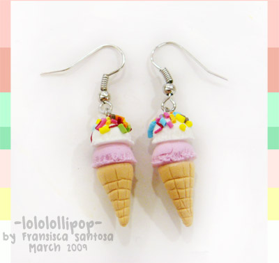 Roselline Ice Cream Earhooks