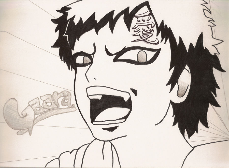 Gaara. black 'n' white.