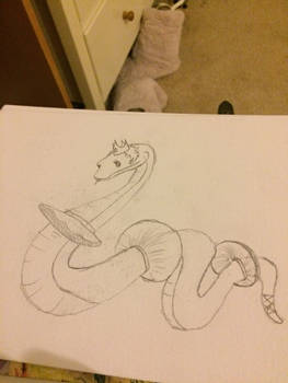 Hand Drawn Snake In Tutus