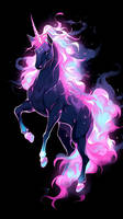 Neon Fire Unicorn