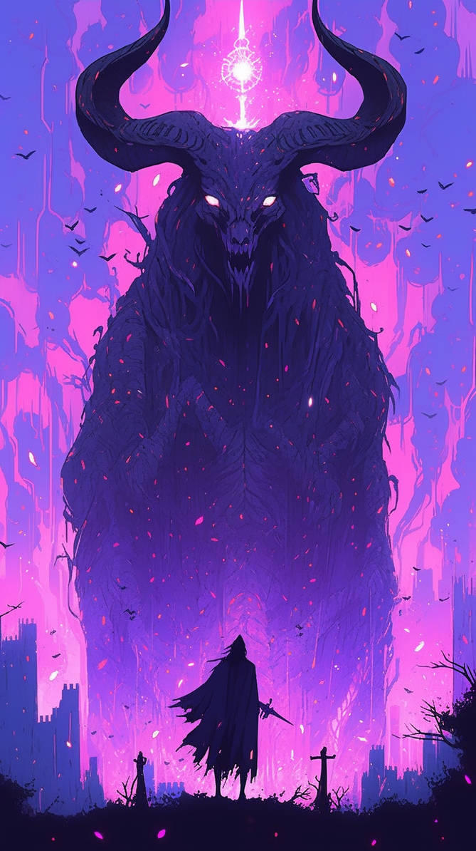 Neon Purple Demon by LittleNeonKitten on DeviantArt