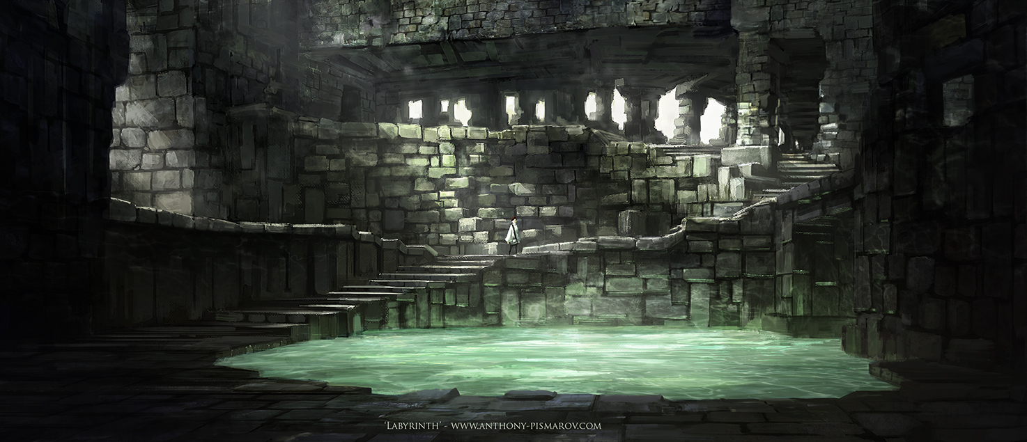 Labyrinth - Interior Environment Concept by AnthonyPismarov on DeviantArt