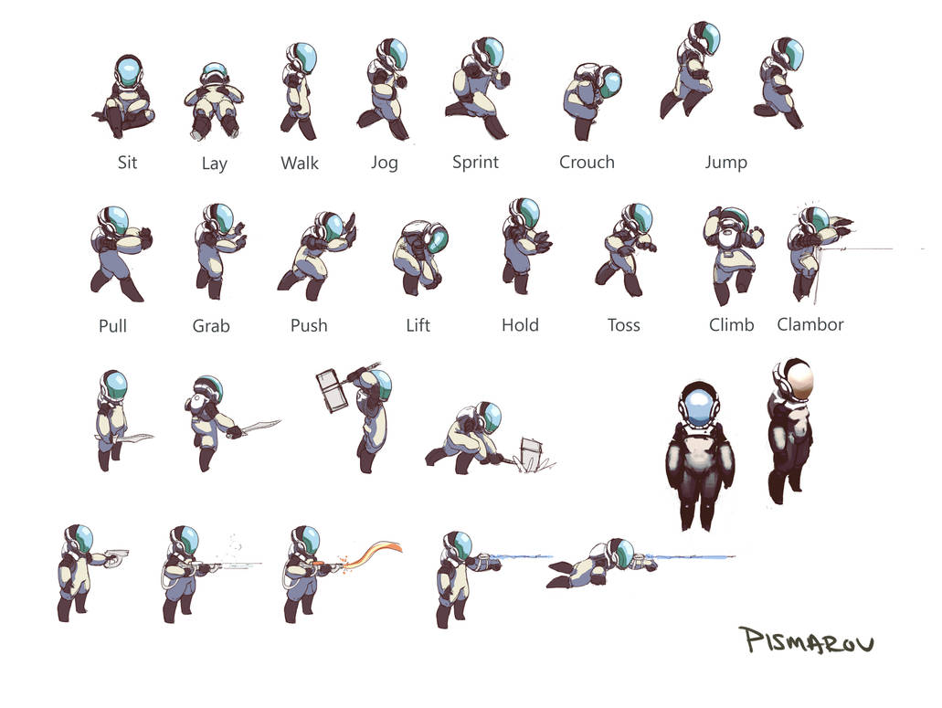 Character Actions Sheet by AnthonyPismarov on DeviantArt