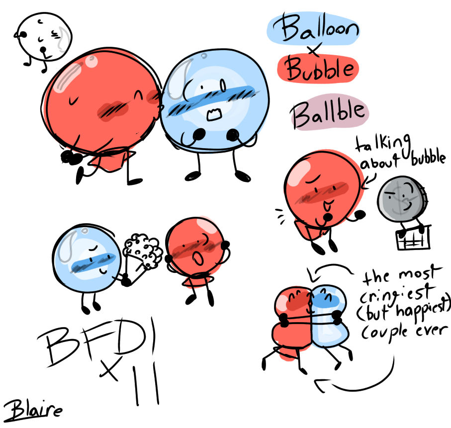 BFDI x II ships! (1. Ballble) by blaireisc00lz on DeviantArt