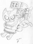 Supersonic Tank Cats: Whisky Sketch by molegato