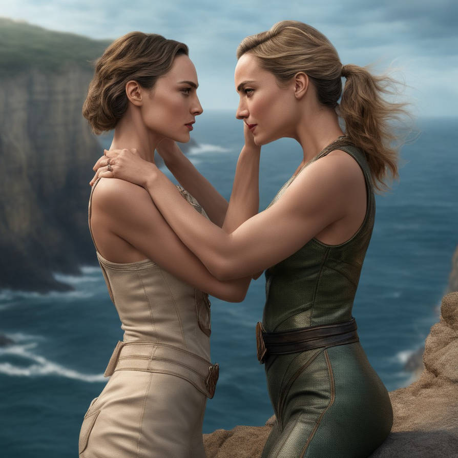 Gal Gadot et Brie Larson 2 by Ody2000 on DeviantArt