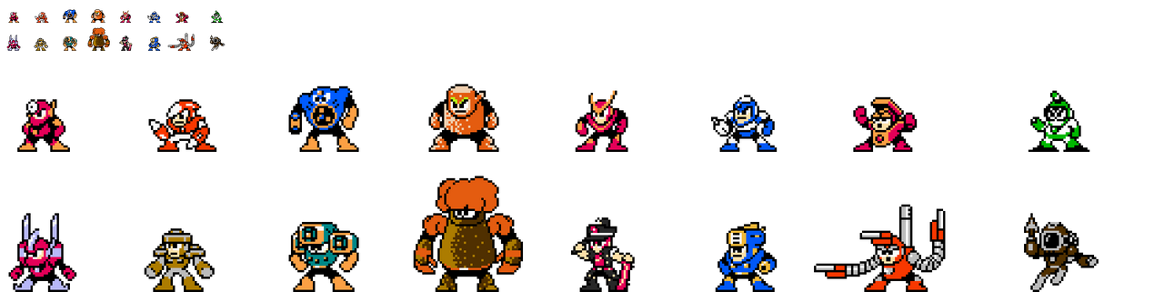Mega Man 2 Robot Masters (Alternate designs) by Saxzone on DeviantArt