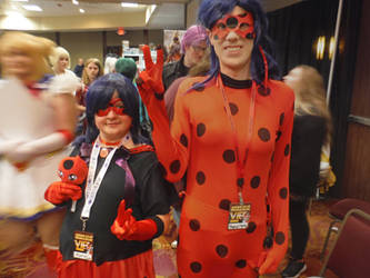 Two Ladybug and Tikki plush by DragonmanCrick