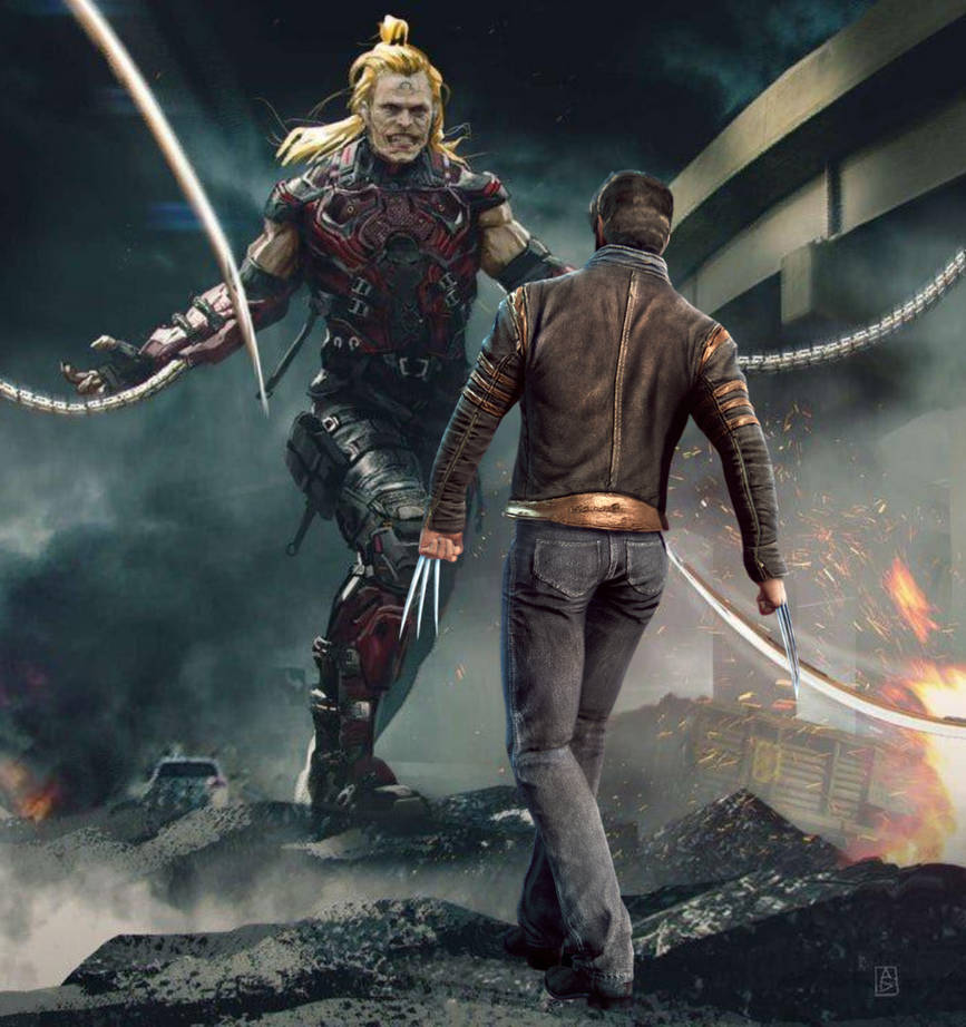 Wolverine Red Guard Wolverine fighting Omega Red in Canada by ChopShop3000 on DeviantArt