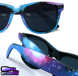 Galaxy nebula handpainted Sunglasses