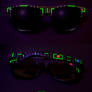 Fluorescent Pac-man sunglasses
