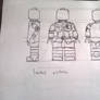 A rough sketch of a Lego mini fig 3