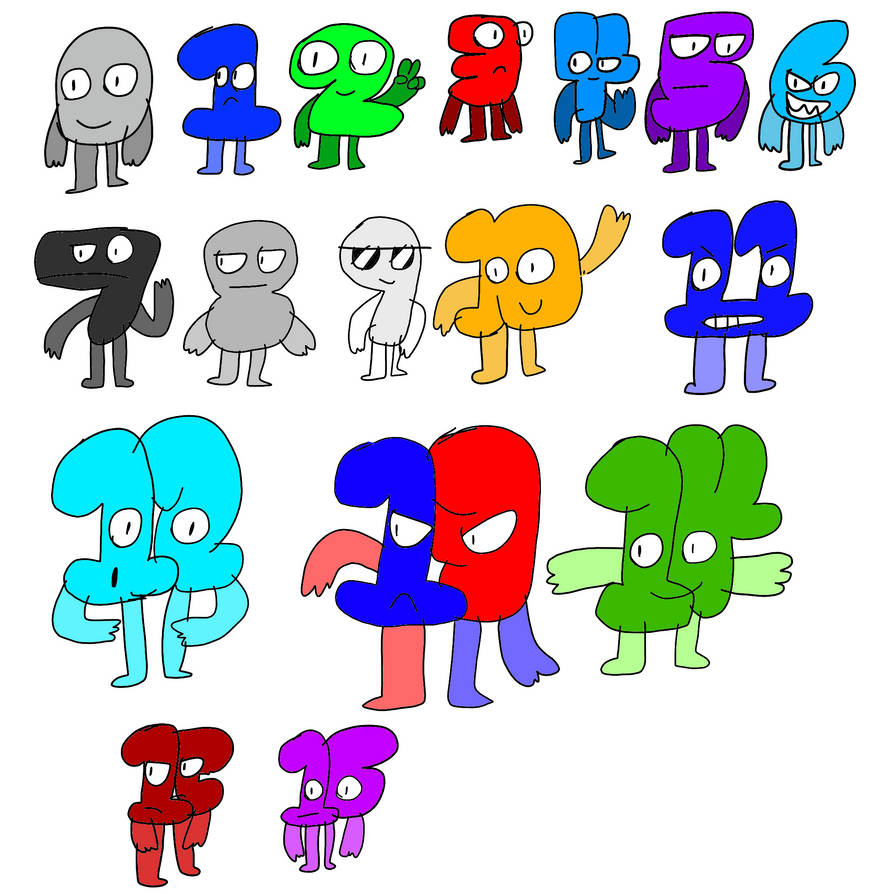 BFDI Numbers 1 16 By KingSusiePen24 On DeviantArt bfdi-numbers-1-16-by-kingsusiepen24-on-deviantart