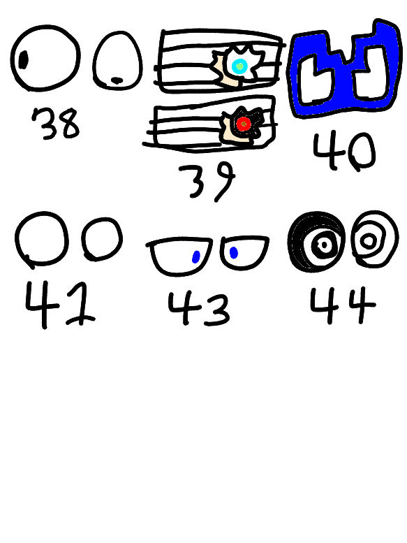 The Numbertons eyes fanmade by KingSusiePen24 on DeviantArt