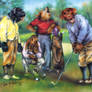 Dogs Playing Golf