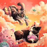 Cloud Kitties (Commission)