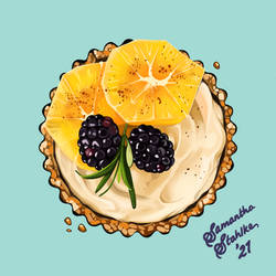 Fruit + Rosemary Tart (Study)