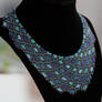 Old colors, new style: aqua seed bead necklace