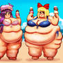 Fat Touhou Girls - Beach Season Fatties