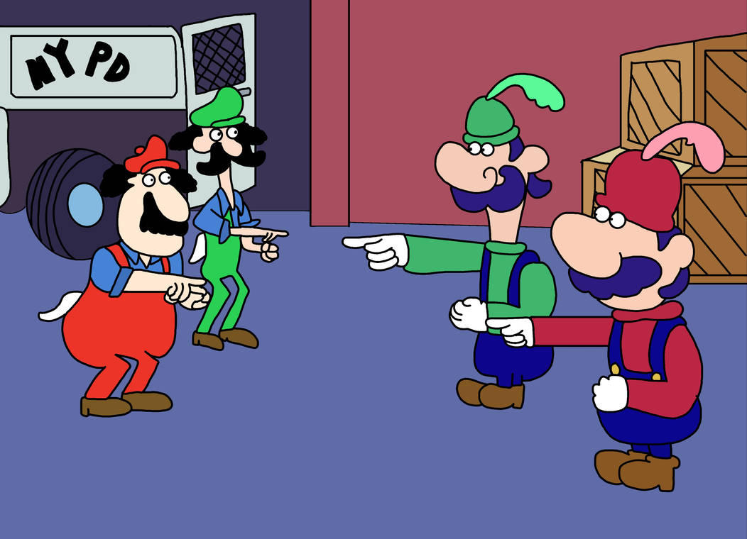 Mario Pointing At Rope Pointing Mario Brothers Cartoon Network Version by EddArthurdez98 on ...