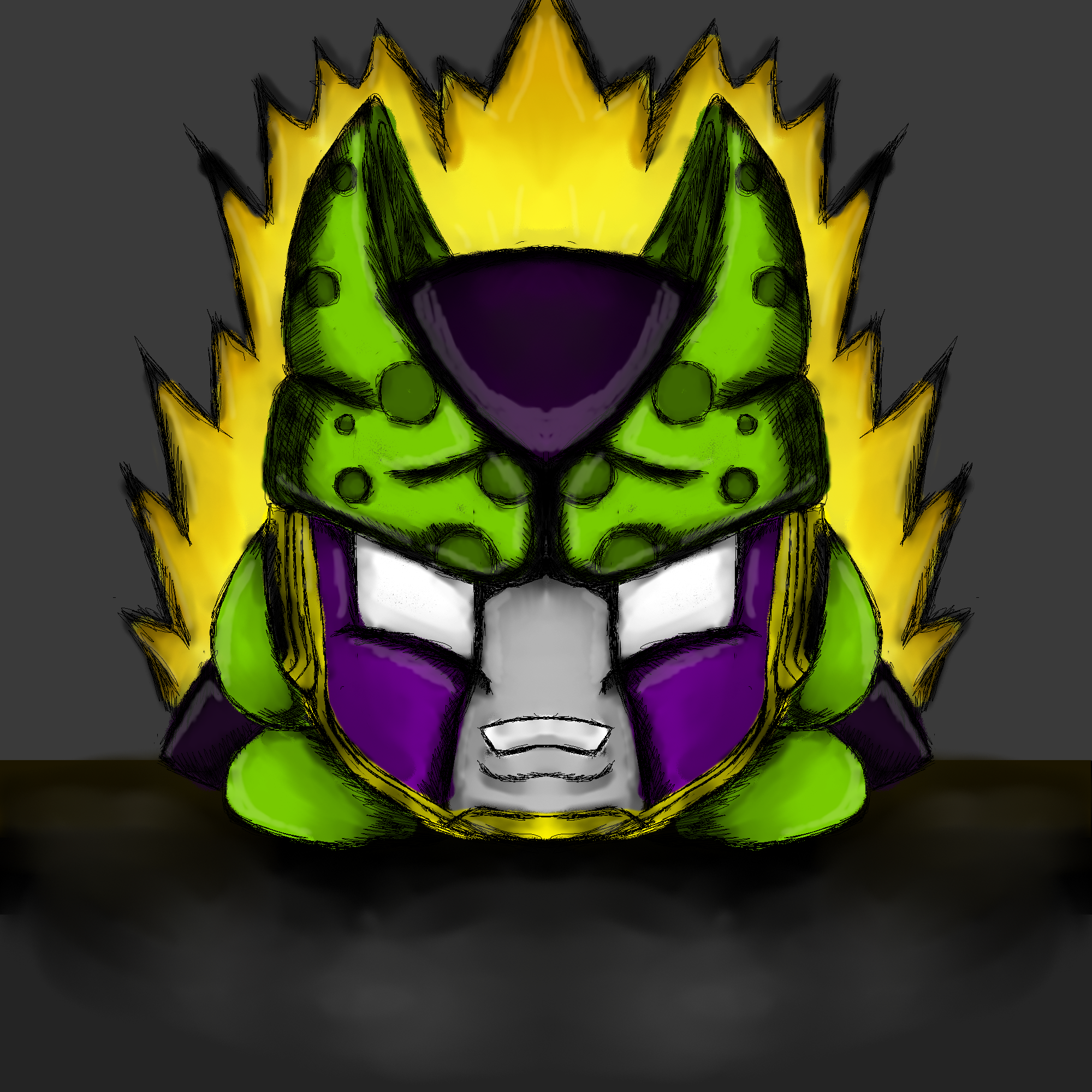 Dragon ball Kirby - Perfect Cell Kirby by dragonfire53511 on DeviantArt