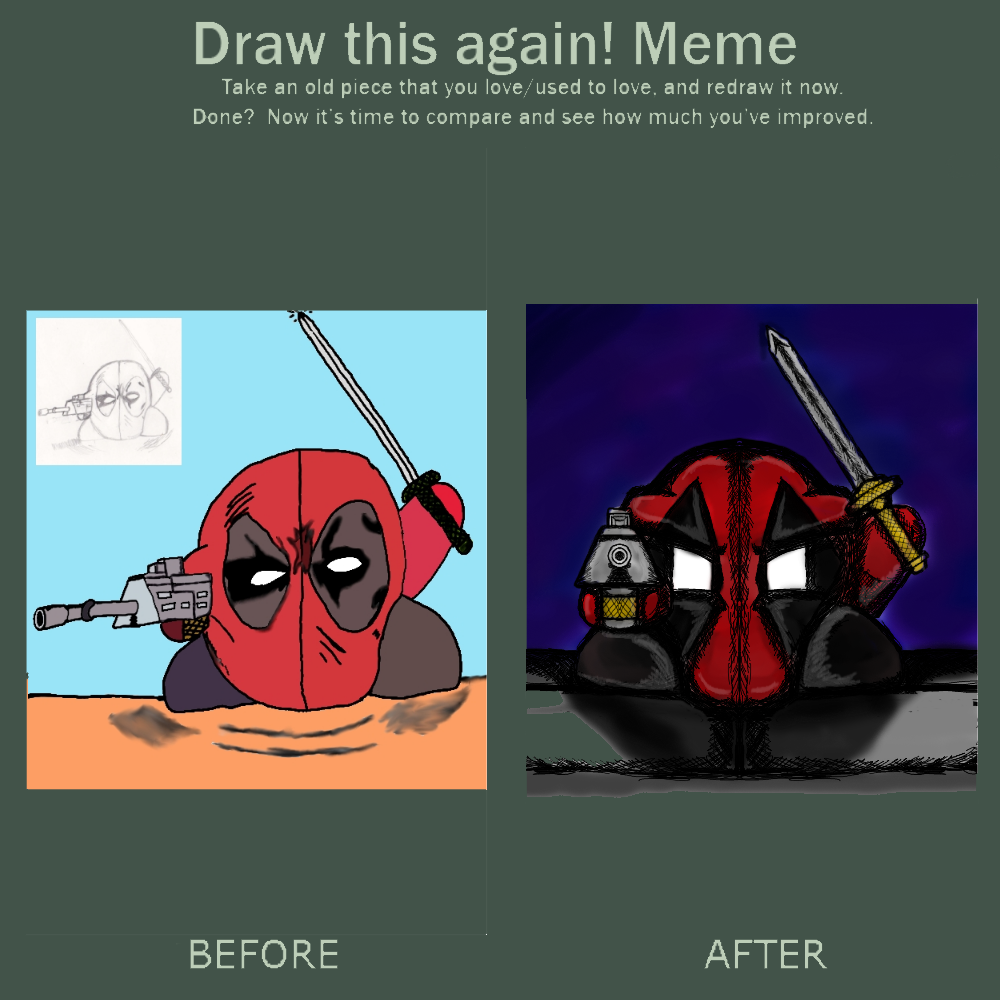 Draw Me Again Deadpool Kirby