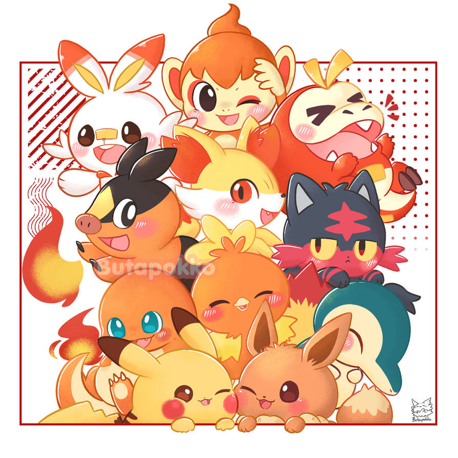 Pokémon starters from gen 5-8! - pokemon fan art post - Imgur