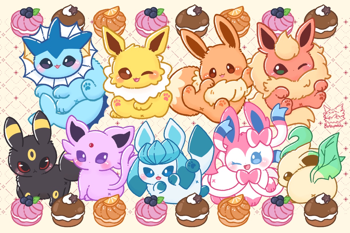 Eeveelutions by Pokkiu on DeviantArt