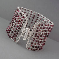 Garnet Sterling Bracelet Back - Custom Order