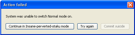 My error message