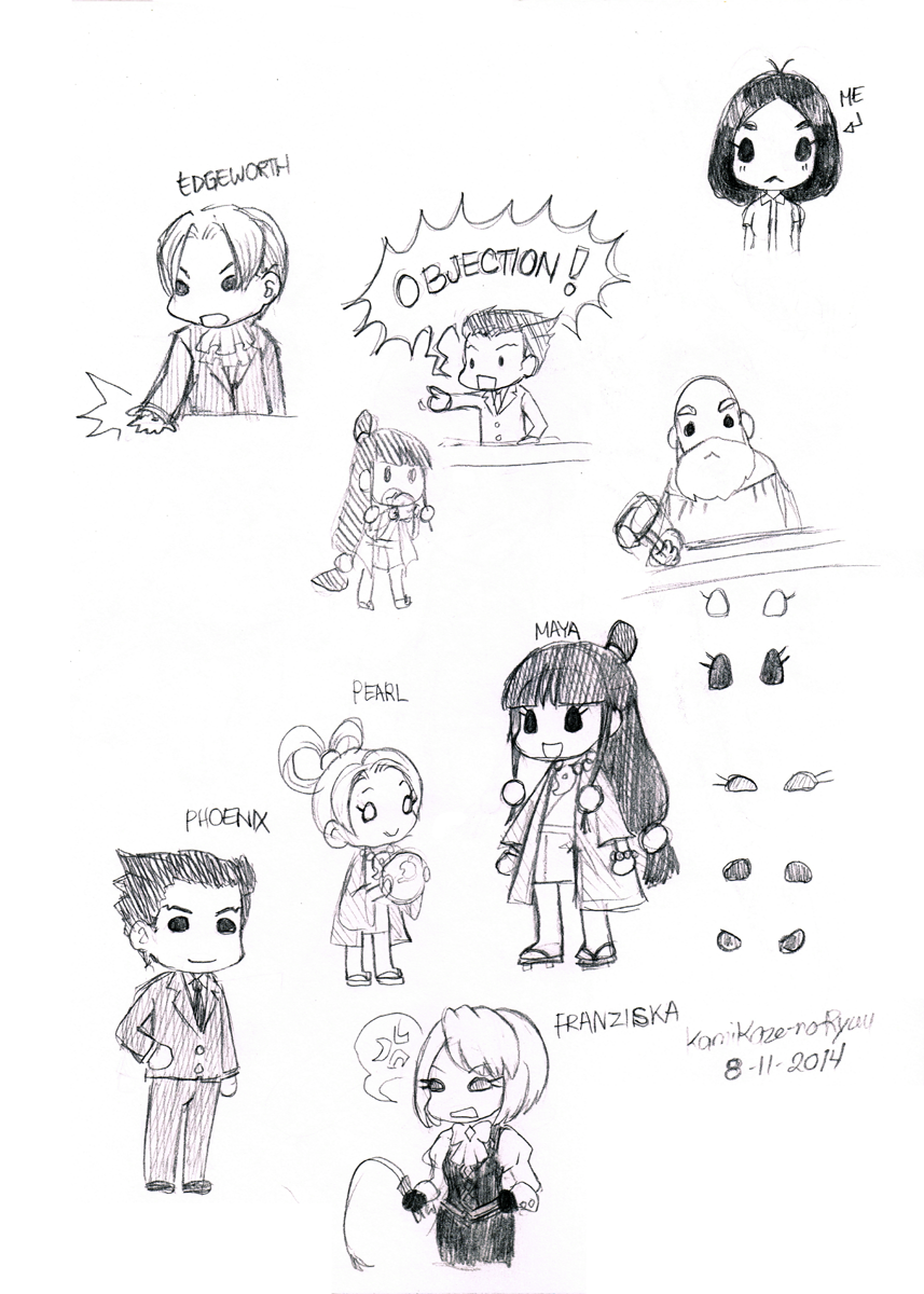 Ace Attorney Chibi Doodles