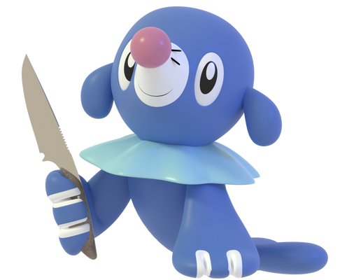 Popplio and... knife?